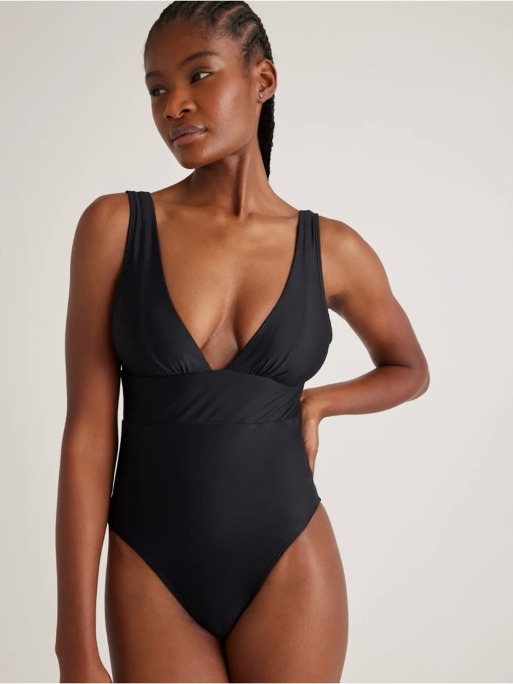 Quince Italian Plunge One pc Swimsuit new with tags ! XL